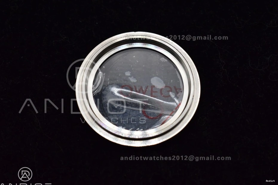 OMF on Manual Sapphire SS Transparent Winding Black with SS MoonWatch Movement Dial Chrono Speedmaster Bracelet Back Crystal 0401